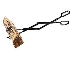 Uten Log Grabber Fireplace Tongs Grill Camping Fire Pit Tool – Ideal for Stoves